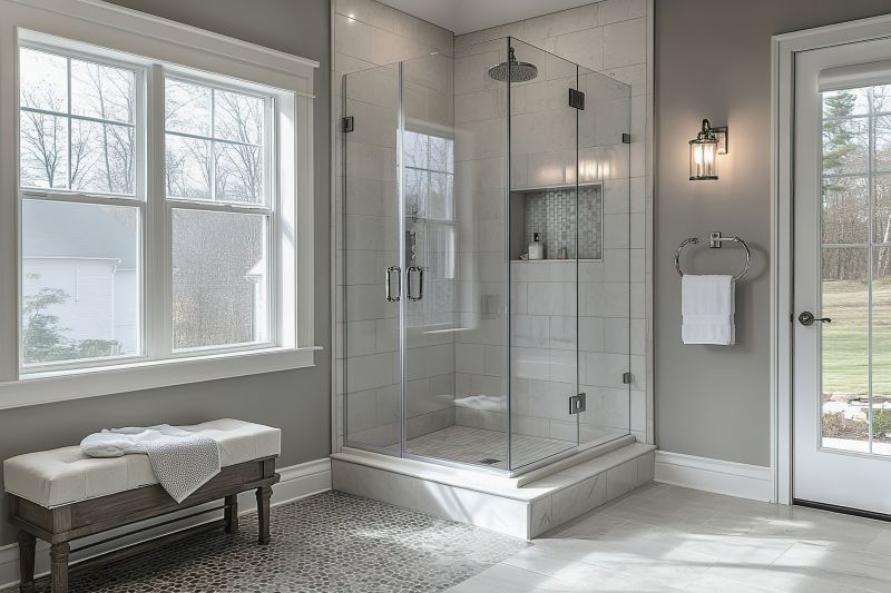 Modern Shower with Sliding Doors